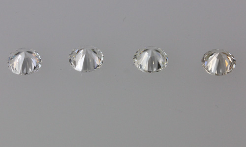 เปรียบเทียบสีเพชร จากก้นเพชร