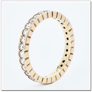 แหวนเพชรแถว พิงค์โกลด์