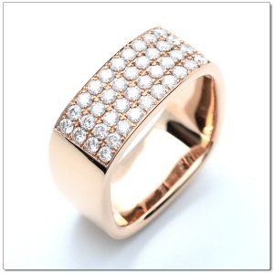 แหวนเพชรผู้ชายพิงค์โกลด์