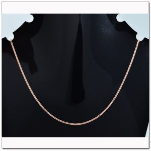 สร้อยพิงค์โกลด์ ทองชมพู ลายสี่เสา