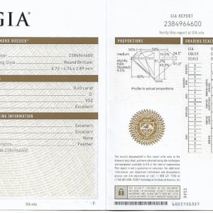 เซอร์ GIA เพชรน้ำ100 ขนาด 40 ตังค์