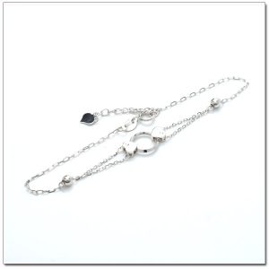 สร้อยข้อมือทองขาวหัวใจ