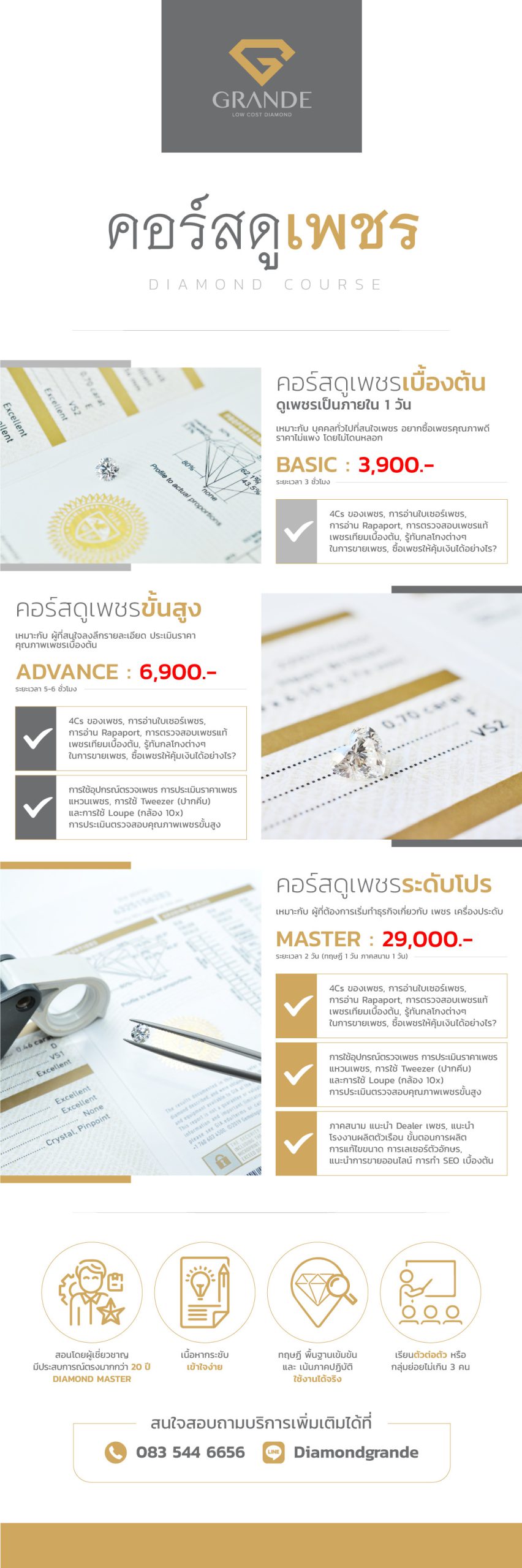 เรียนดูเพชร สอนดูเพชร คอร์สดูเพชร